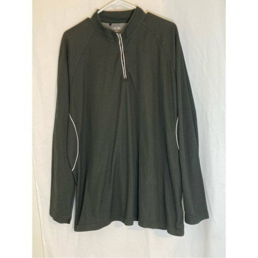 Adidas Golf ClimaLite 2XL Black Quarter Zip Pullover‎ Long Sleeve